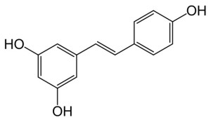 Struktur kimia resveratrol.