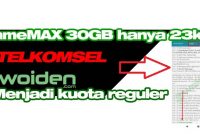 GamesMAX Telkomsel Menjadi Kuota Reguler