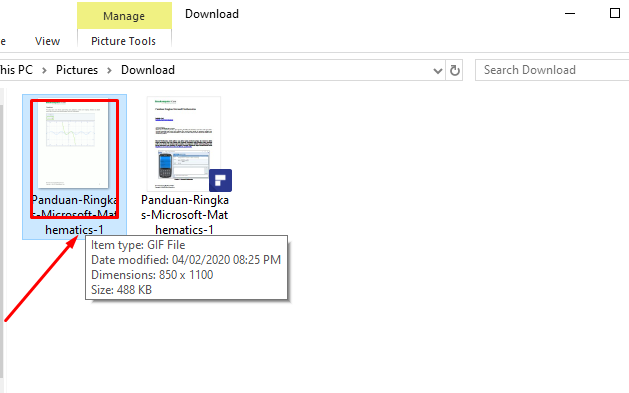 Hasil File PDF yang sudah di convert menjadi GIF