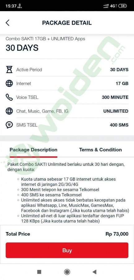 Paket Combo Unlimited Apps Telkomsel