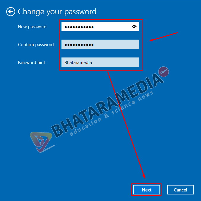 mengganti password login windows 10