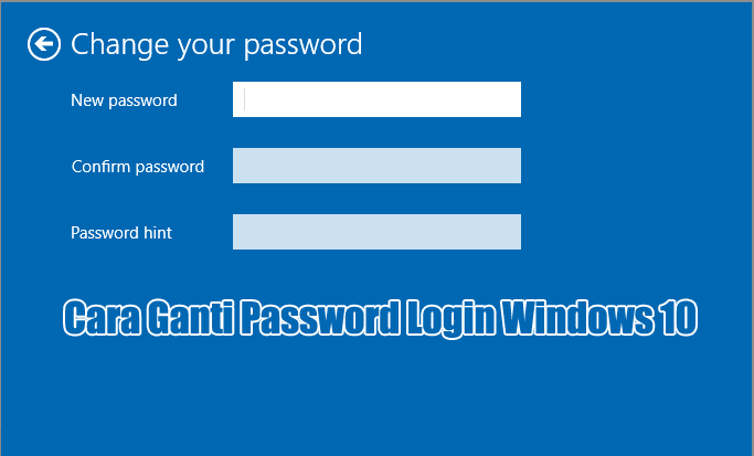 Cara Ganti Password Login Windows 10